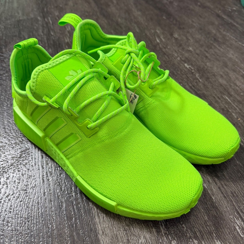 Adidas NMD_R1 Mens 7.5 Solar Green Neon Lime Mesh Boost Running Shoes IE7277